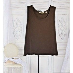 Soft By Avenue Women's Top Brown Size 22/24 Sleeveless Liquid Knit Classic
